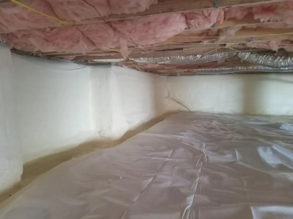 Crawl space encapsulation with closed-cell spray foam for Roof Leak Repair in Westlake
